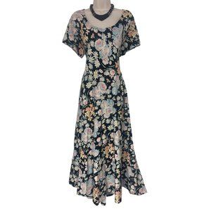 Size 2X 18 20 NEW CHAPS FLORAL PRINT MAXI DRESS Spring Summer Wedding PLUS SIZE